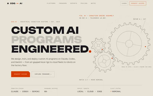 COG-AI industrial cognition site
